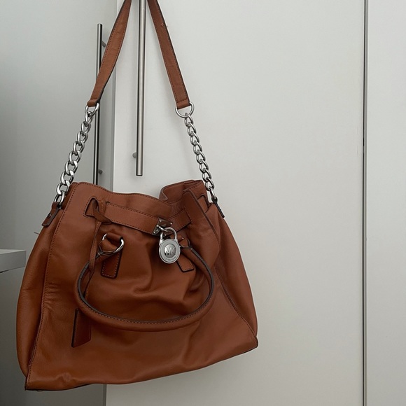 Brown Large Leather Michael Kors Satchel Bag